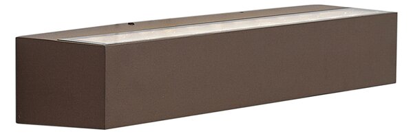 Industrijska zunanja stenska svetilka rjave barve 38 cm vklj. LED IP65 - Hannah