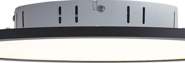 Pametna LED plošča črna 40 cm vklj. LED zatemnitev do tople z daljinskim upravljalnikom - Knob