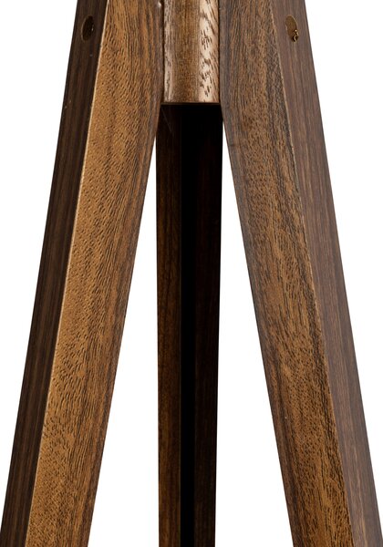 Talna svetilka orehovega lesa s stativom z rjavo in bež črtasto senčilo 50 cm - Tripod Classic