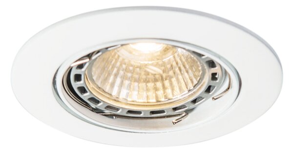 Komplet 6 modernih vgradnih reflektorjev belih nagibnih GU10 50mm - Edu