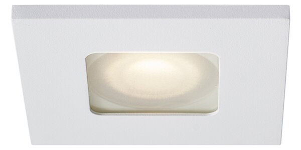 Komplet 6 modernih vgradnih reflektorjev bel kvadrat IP44 - Qure