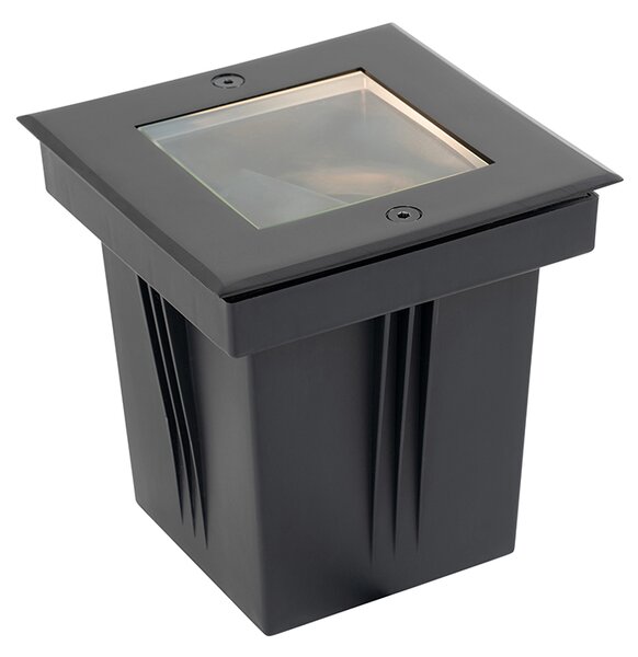 Komplet 4 modernih talnih reflektorjev črne barve, nastavljiv IP65 - Oneon