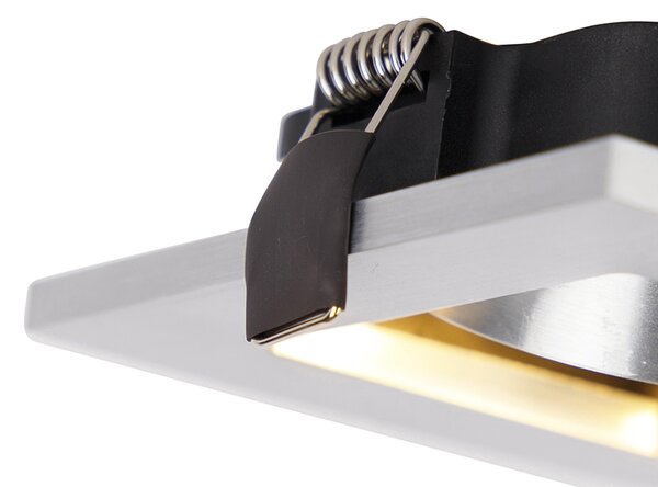 Komplet 6 modernih vgradnih reflektorjev aluminijastih vrtljivih in nagibnih GU10 50 mm - Qure