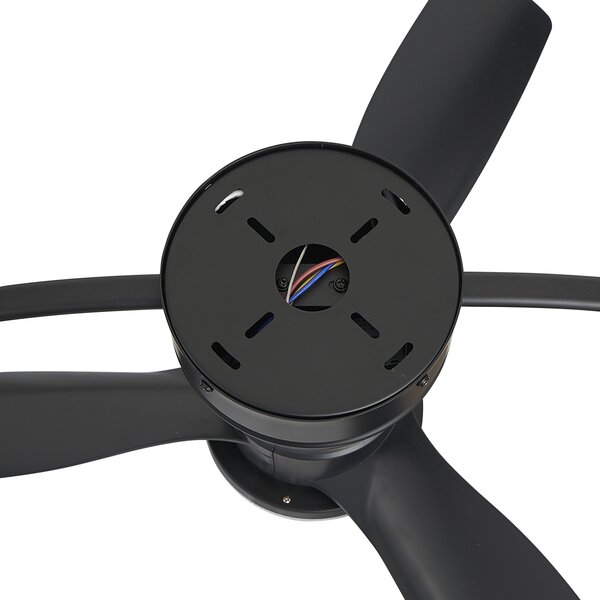 Stropni ventilator črn vklj. LED z daljinskim upravljalnikom - Steer