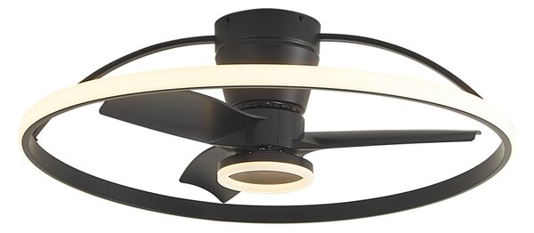 Stropni ventilator črn vklj. LED z daljinskim upravljalnikom - Steer