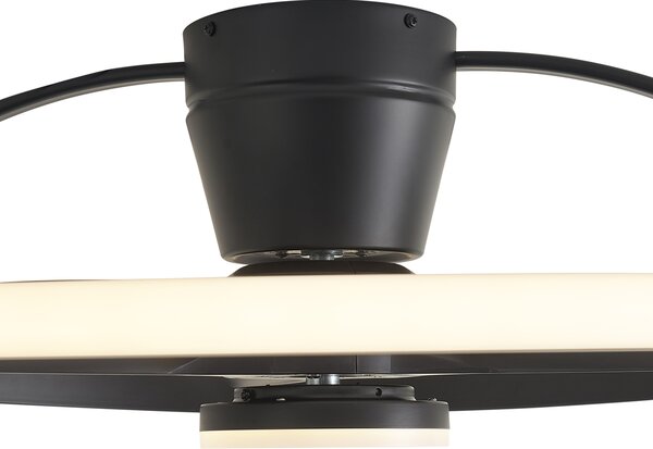 Stropni ventilator črn vklj. LED z daljinskim upravljalnikom - Steer