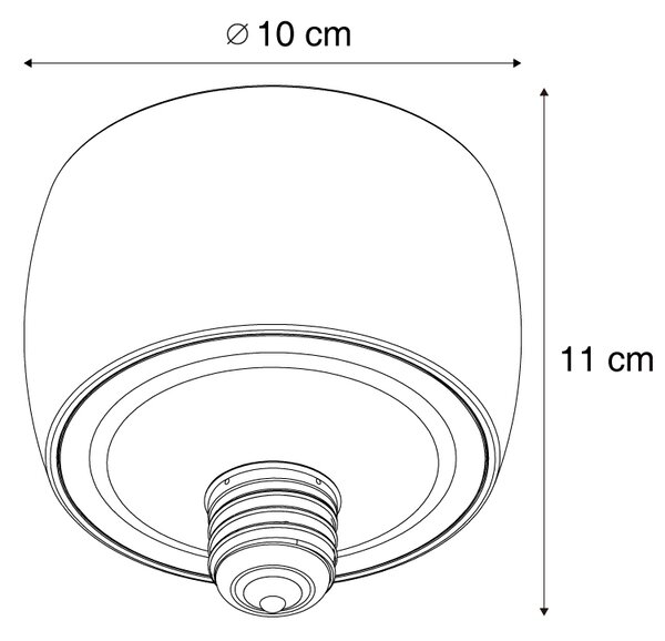 E27 LED okrasna žarnica črna 6W 370 lm 3000K