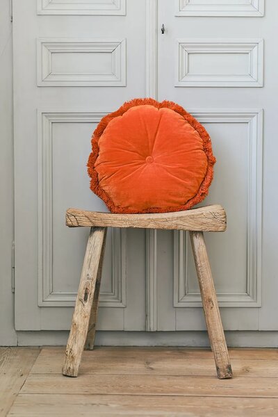 Olivier Desforges Bombažna okrasna prevleka za blazino Olivier Desforges ROMULUS Capucine 45 cm