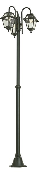Klasična zunanja svetilka temno zelena 235 cm 3-luči IP44 - Berta