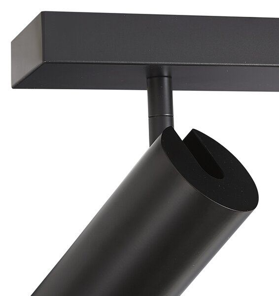 Moderna stropna svetilka črna 102 cm 6-luči nastavljiva - Renna