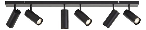 Moderna stropna svetilka črna 102 cm 6-luči nastavljiva - Renna