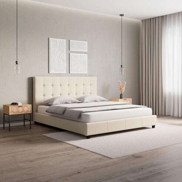 Bessagi Home Oblazinjena Postelja Frederico, Bež, 180x200