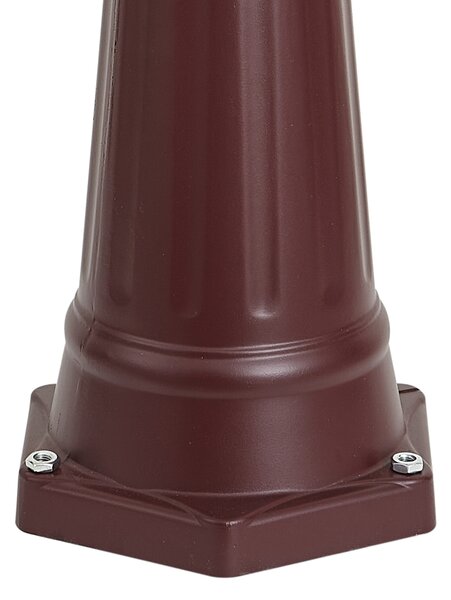 Klasična zunanja svetilka temno rdeča 220 cm 3-luči IP44 - Havana