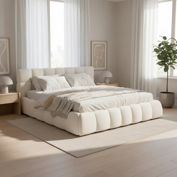 Bessagi Home Oblazinjena Postelja Marija, Krem Bež, 180x200
