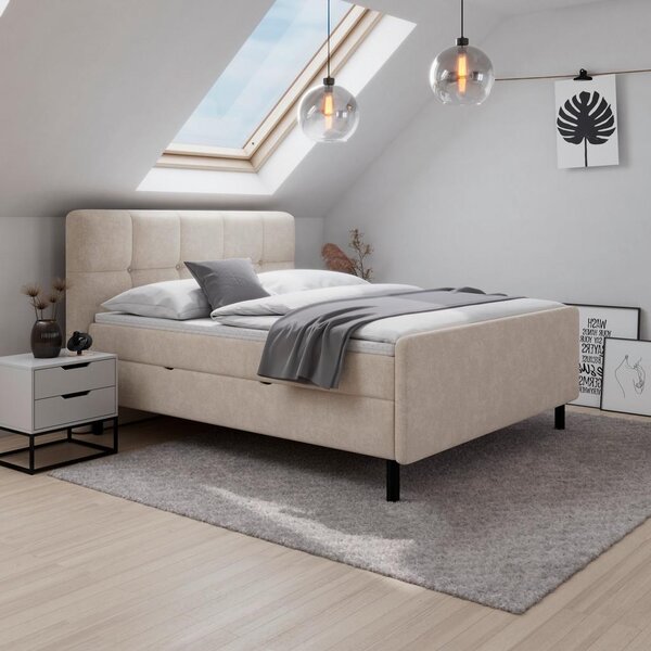 Bessagi Home Postelja Z Vzmetnico Marbella, 180x200, Bež