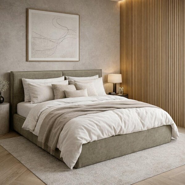 Bessagi Home Oblazinjena Postelja Serena, 180x200, Olivno Zelena