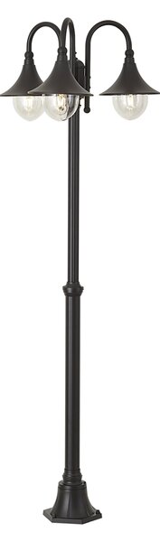 Klasična zunanja svetilka črna 200cm 3-luči IP44 - Daphne