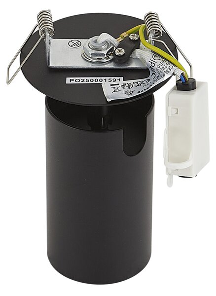 Komplet 6 modernih vgradnih reflektorjev črne barve GU10 50mm IP44 - Chels