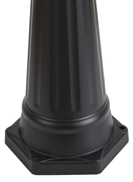 Klasična zunanja svetilka črna z bakrom 220cm 3-luči IP44 - Havana