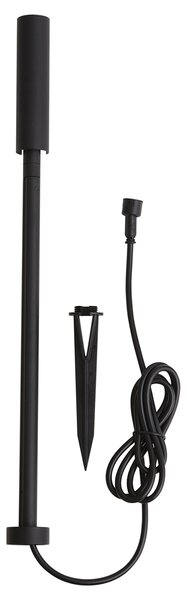 Sodobni vrtni reflektor 12V črn 10cm vklj. LED IP65 - Voltaire Lino