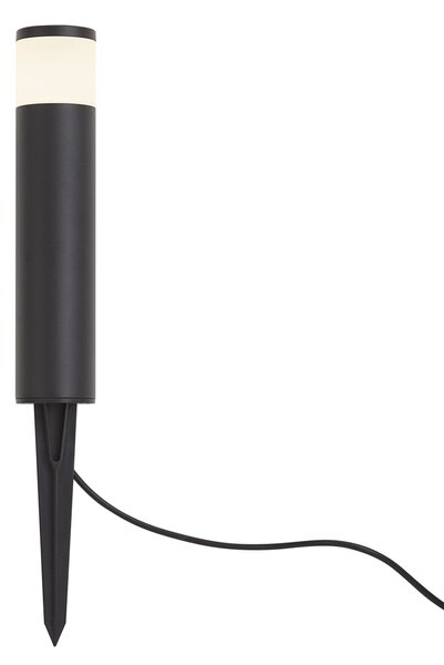 Moderna zunanja svetilka za steber 12V črna vklj. LED IP65 - Voltaire Palo