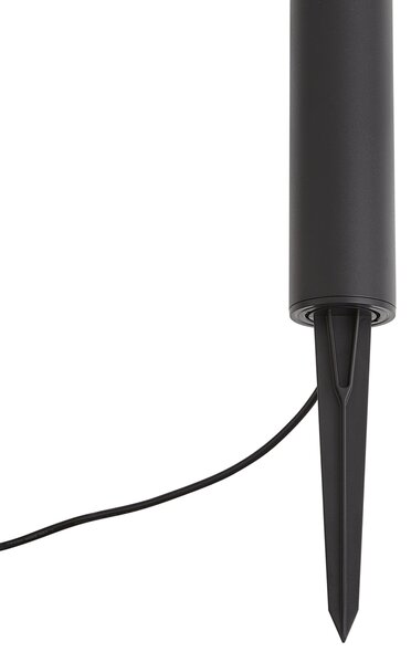 Moderna zunanja svetilka za steber 12V črna vklj. LED IP65 - Voltaire Palo