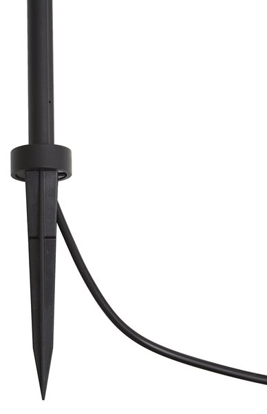 Sodobni vrtni reflektor 12V črn 10cm vklj. LED IP65 - Voltaire Lino