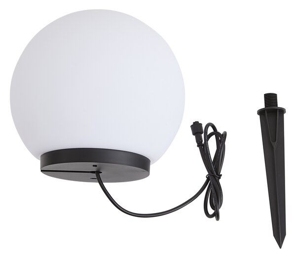 Moderna zunanja svetilka 12V bela 20 cm vklj. LED IP65 - Voltaire Luno