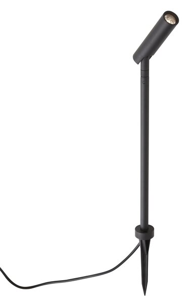 Sodobni vrtni reflektor 12V črn 10cm vklj. LED IP65 - Voltaire Lino