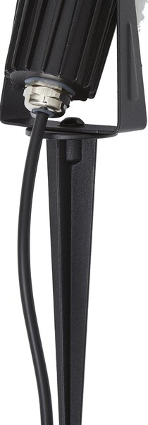 Sodobni 12V reflektor črn vklj. LED IP67 - Voltaire Pico