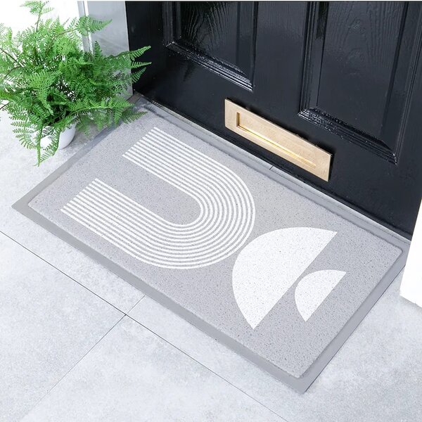 Artsy Doormats Krpa Artsy Doormats Grey Half Moon 70 x 40 cm