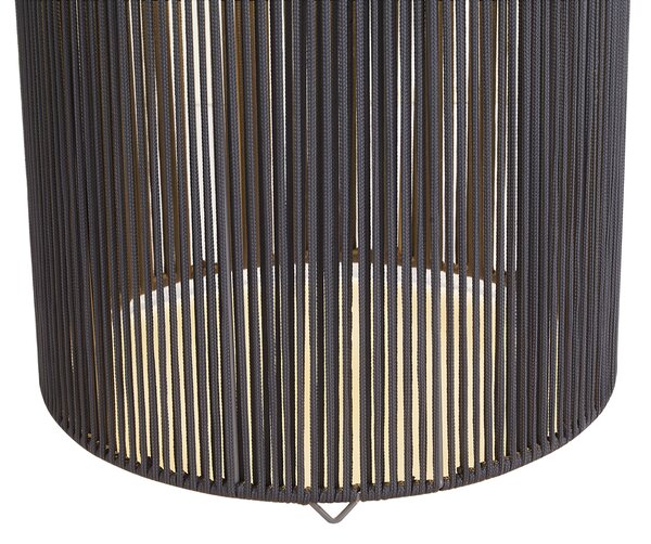 Moderna zunanja namizna svetilka temno siva vklj. LED polnilna in solarna IP54 - Rope