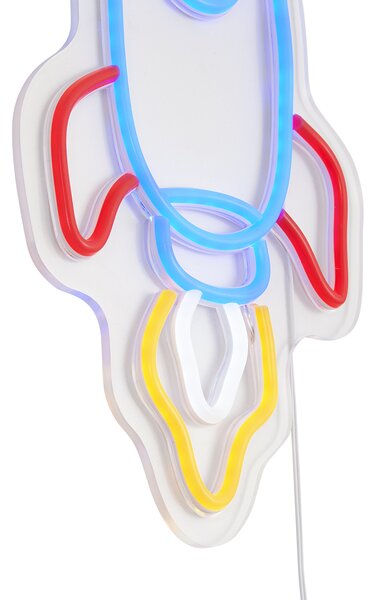 Neon stenska svetilka večbarvna vklj. LED - Raketa