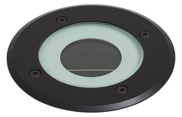 Moderno talno mesto črno vklj. LED polnilno s solarno IP65 - Solyx