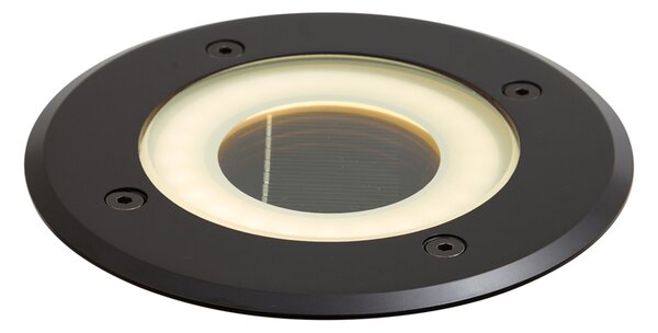 Moderno talno mesto črno vklj. LED polnilno s solarno IP65 - Solyx