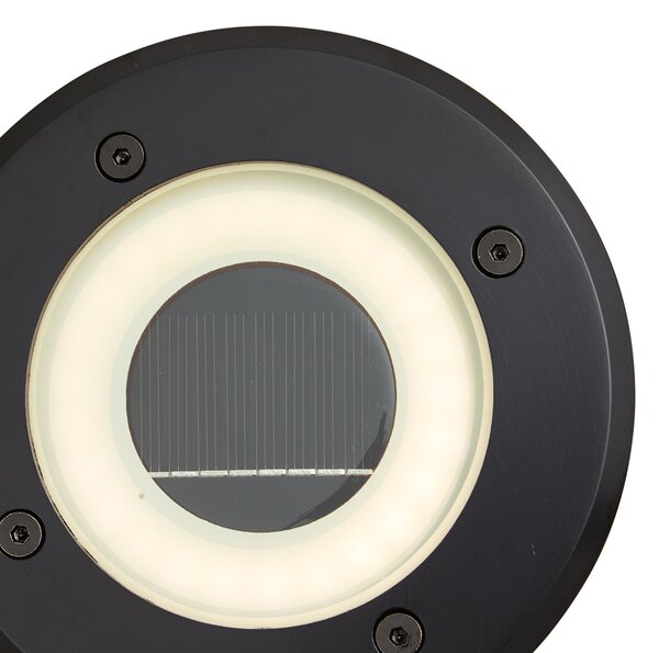 Moderno talno mesto črno vklj. LED polnilno s solarno IP65 - Solyx