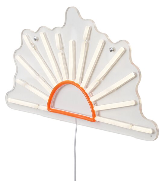 Neonska stenska svetilka toplo bela z oranžno barvo, vključno z LED 3-stopenjsko zatemnitvijo - Sunset