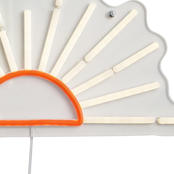 Neonska stenska svetilka toplo bela z oranžno barvo, vključno z LED 3-stopenjsko zatemnitvijo - Sunset