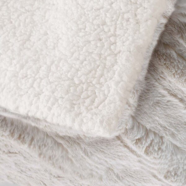 Kremno bela odeja iz mikropliša 180x220 cm Foxy – douceur d'intérieur