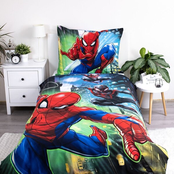 Enojna bombažna otroška posteljnina 140x200 cm Spider-man – Jerry Fabrics