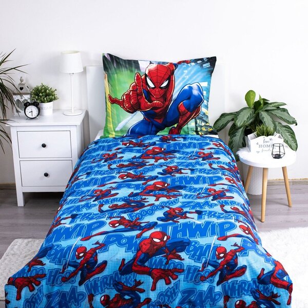 Enojna bombažna otroška posteljnina 140x200 cm Spider-man – Jerry Fabrics
