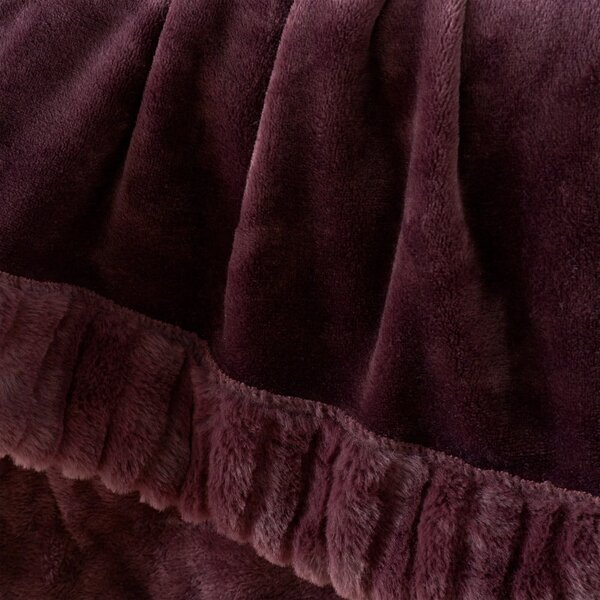 Temno vijolična odeja iz mikropliša 150x200 cm Velvet and Faux Fur – Catherine Lansfield