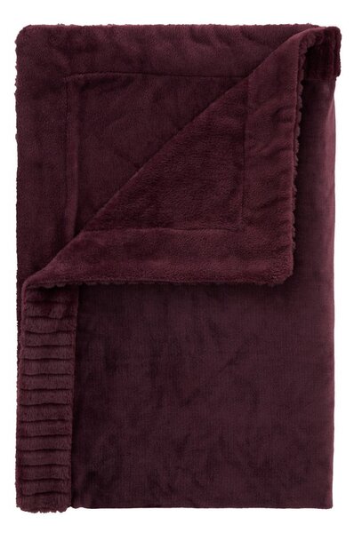 Temno vijolična odeja iz mikropliša 150x200 cm Velvet and Faux Fur – Catherine Lansfield