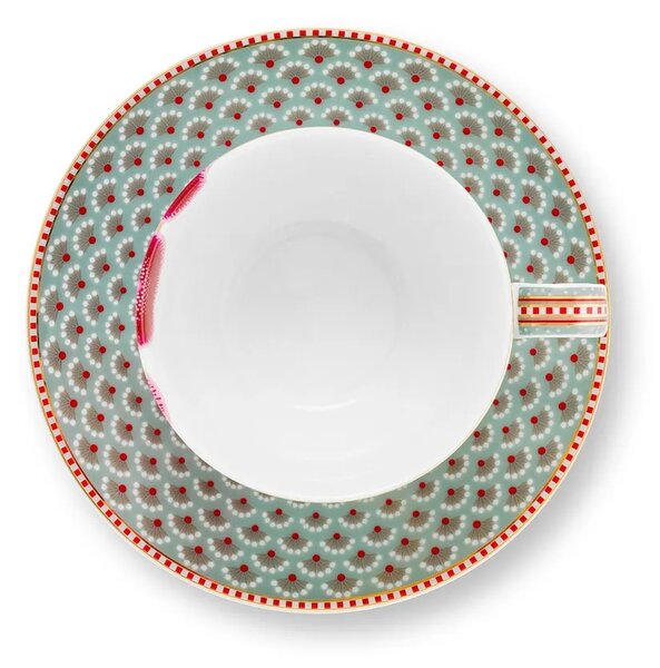 Pip Studio komplet skodelic s podstavkom iz glaziranega porcelana 300 ml