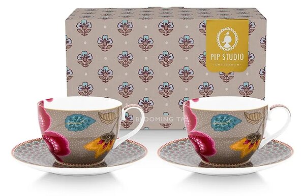 Pip Studio komplet skodelic za kavo iz glaziranega porcelana 300 ml