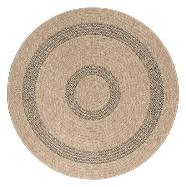 Črno-bež okrogla zunanja preproga ø 160 cm Comilla – Ayyildiz Carpets