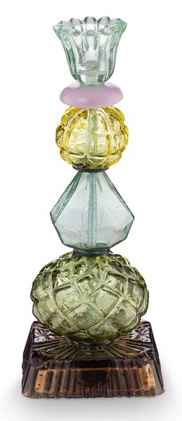 Pip Studio Svečnik dekorativen iz barvanega stekla 9,5 x 9,5 x 23,5 cm