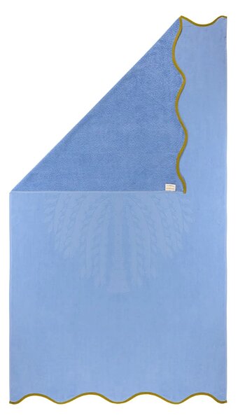 Olivier Desforges brisača za plažo bombažna HYERES azurna 100 x 170 cm