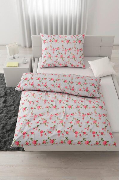 Modern Living Posteljnina Flora Xxl, Bela,cvetlice, 2x60/80,200/200