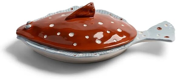 &k amsterdam Servirni krožnik za serviranje iz kamenine 29,5 x 21 x 9 cm